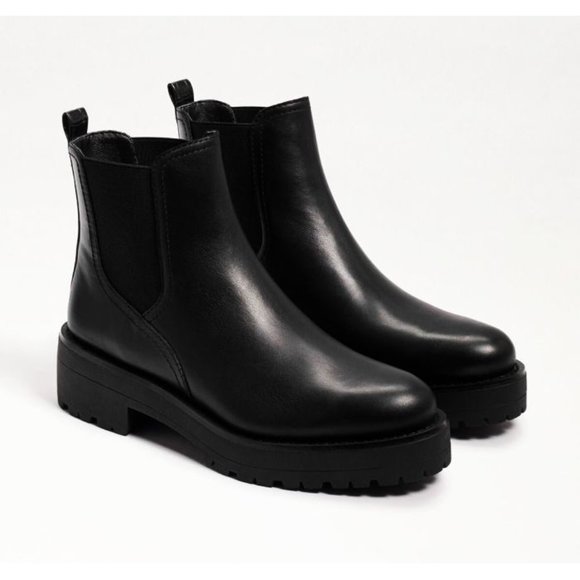 Sam Edelman Shoes - Sam Edelman Justina Lug Sole Chelsea Boots Ankle Booties Edgy Leather Combat 8.5